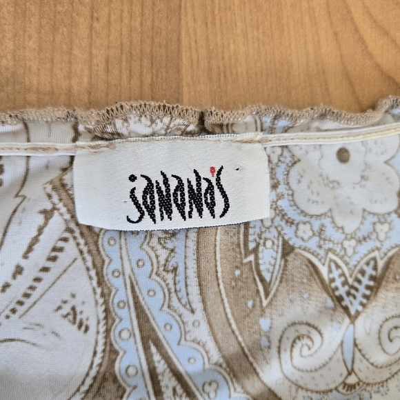 Janana's Top‎ Women's M Vtg Y2K Retro 70s Paisley Boho Eclectic Western Festival - Picture 9 of 11